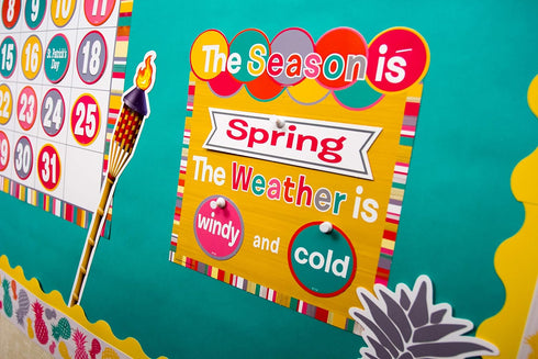 Teacher Created Resources (2685) Tropical Punch Calendar Bulletin Board...