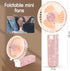 Mudder Crystal Bling Rhinestone Mini Handheld Fan Portable Usb Rechargeable Fan Battery Operated Small Folding Personal Fan for Girls Women Outdoo...