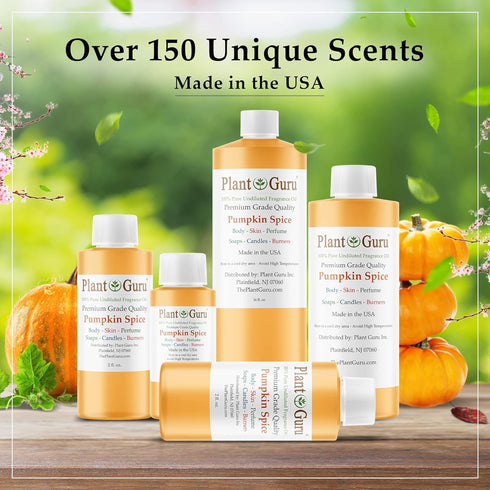 Pumpkin Spice Fragrance Oil 8 fl. oz. Scented Oil for DIY Soap Making, Candles, Bath Bombs, Body Butters. Used in Aromatherapy Diffusers, Burners ...