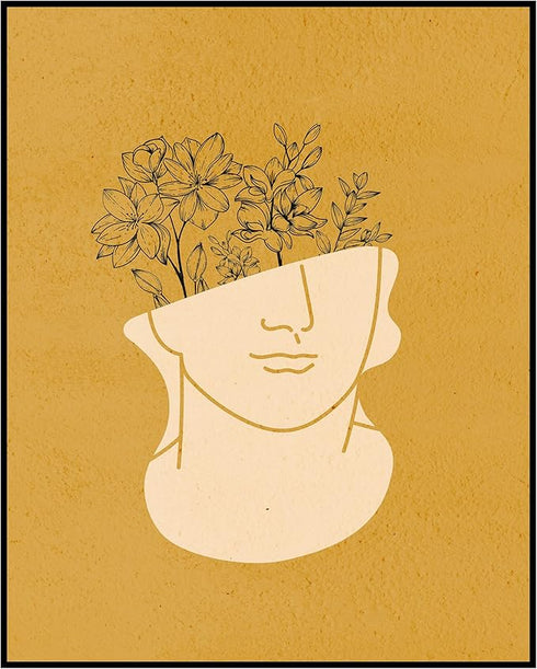 Posterizer 1 pcs-Aesthetic Minimalist chic Line Art-grow your mind-Abstract & Modern Art-Fantasy & Fiction Art-Gift for Art Lovers- UNFRAMED Wall ...