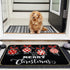 Merry Christmas Door Mat Black Red Christmas Ball Front Door Mat with Anti-Slip Rubber Back Xmas Holiday Indoor Outdoor Carpet for Home Office Kit...