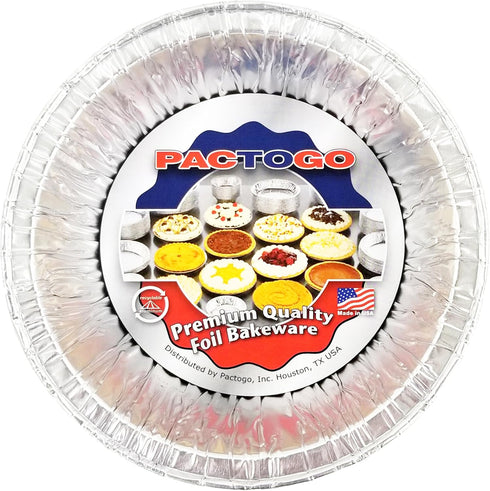 PACTOGO Disposable Aluminum 5 3/4" Meat Pot Pie Extra Deep Pan Baking Tin (Pack of 50)...
