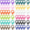 60Pcs Hard Plastic Lobster Claw Clasps Clip,12Colors Jewelry Necklace Clasps Metal Alloy Lobster Clasps?Curved Clip Fastener Hook for for DIY Jewe...