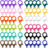 60Pcs Hard Plastic Lobster Claw Clasps Clip,12Colors Jewelry Necklace Clasps Metal Alloy Lobster Clasps?Curved Clip Fastener Hook for for DIY Jewe...