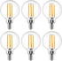 6 Pack G16.5 Light Bulb LED 4W - 2700K Warm White Dimmable 40W Equivalent E12 Candelabra Bulb 120V - Short Light Bulbs Bedroom, Kitchen, Pendant, ...