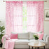BROSHAN Pink Sheer Curtains 78 inches Long 2 Panels Set- Girls Bedroom Curtains Pretty Printed Curtain Sheers See Through Curtain Drapes for Livin...
