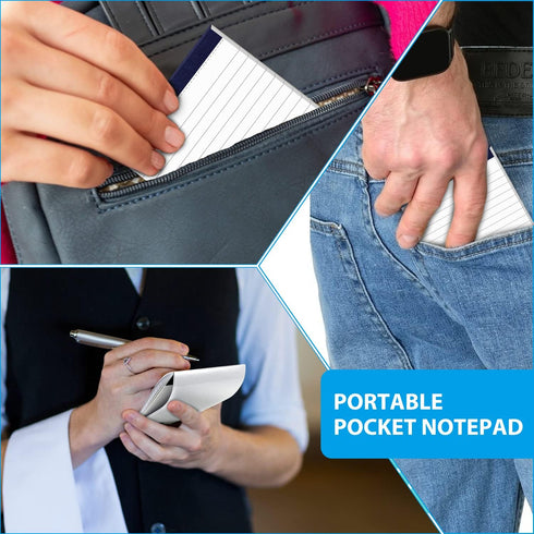 12 Pack Note Pads 4x6 Inch Small Lined Writing Memo Pads Refills Easy Tear no Rip Writing Pads with 30 Sheets Each Pad Narrow Ruled Mini Pocket No...