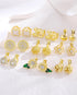 18 Pairs Gold/Silver Clip on Earrings for Women Teens Hypoallergenic Non Pierced Earrings Cute Clip on Earrings Set Faux Pearl Heart Flower Love K...