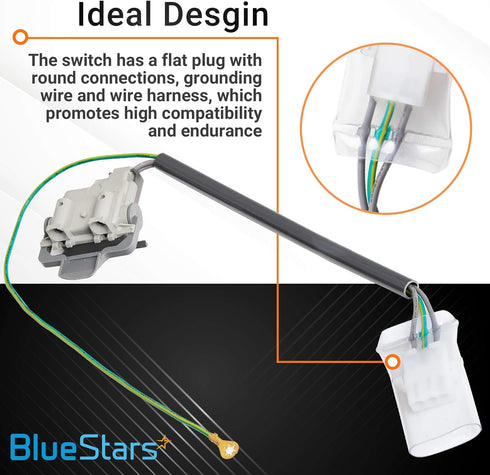 Ultra Durable 3355806 Washer Lid Switch Replacement Part by BlueStars - Exact Fit for Whirlpool & Kenmore Washers - Replaces WP3355806VP PS11741201 WP3355806 AP2947199 PS341529