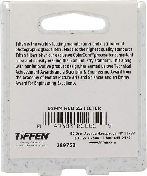 Tiffen 52mm 25 Filter (Red)...