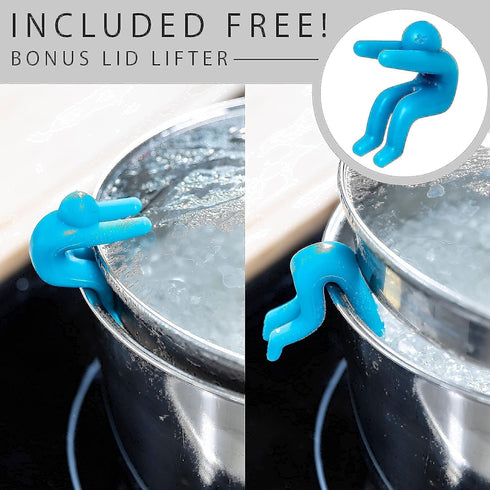 SleepySpoon - Spoon Rest for Kitchen Counter – Pot Lid Holder and Spoon Holder – Multipurpose Gadget Keeps Countertops Clean - Bonus Lid Lifter...