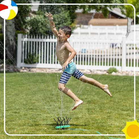 Super Soaker Lawn Sprinkler for Kids - Kids Outdoor Toys - Wire Inserts in Each Tube to Direct Water Stream...