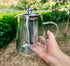 JIABO (32 oz/ 950 ml) Glass Teapot with Removable Stainless Steel Infuser,Borosilicate Glass Teapots,Tea Kettle,Stovetop Safe & Electric Stove Saf...