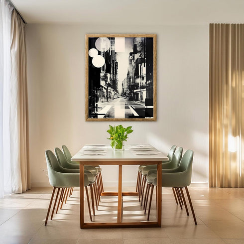 Posterizer 1 pcs-black and white bokeh vibes surreal collage-Landscape & Nature Art-Abstract & Modern Art-Gift for Art Lovers- UNFRAMED Wall Art...
