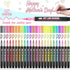 Double Line Outline Markers, 24 Colors Self-Outline Metallic Markers Super Squiggles Shimmer Outline Marker Set for Drawing, Birthday Greeting Car...