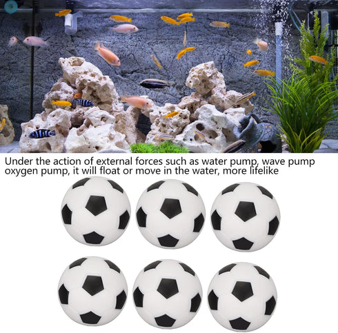 10Pcs Small Plastic Soccer Decoration Floating Soccer Aquarium Decoration Aquarium Decor Ball Toy for Kids Party Fish Decor S...