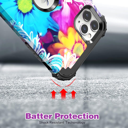 IDweel for iPhone 11 Pro Max Case with Tempered Glass, Hybrid 3 in 1 Shockproof Slim Heavy Duty Protection Hard PC Cover Soft Silicone Bumper Full...