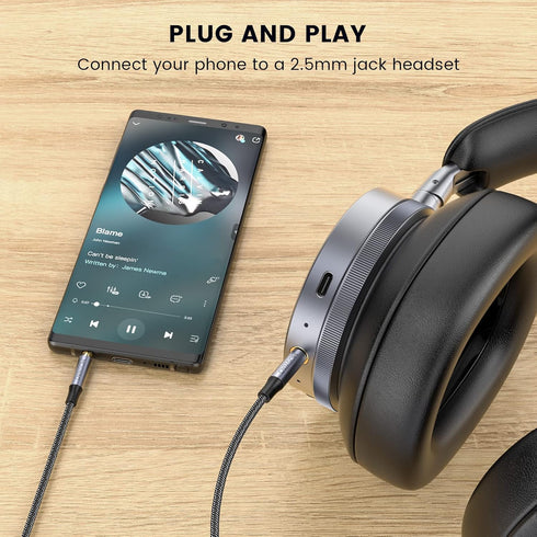 MOSWAG 2.5mm Male to 3.5mm Male Stereo Audio Cable Aux Cable,Replacement Male Stereo Jack Cable Headphone Audio Wire Compatible with QC 35 / QC35 ...