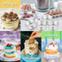 TeamFar 4 Inch Cake Pan, 6 Pcs Layer Baking Round Cake Pans Set Stainless Steel, For Baking Steaming Serving, Healthy & Sturdy, Mirror Finish & Di...