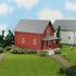 N Scale Model Building 1:160 Residential Modern House Assembled Architectural for Model Train Layout Diorama JZN01 (Red)...