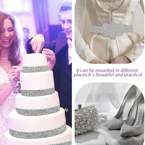 Bling Crystal Resin Rhinestones Sticker Sheet DIY Self-Adhesive Car Decoration Sticker Glitter Crystal Rhinestone Sheet for Car Shoes Clothing (Si...