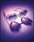 Posterizer 1 pcs-minimalistic purple girly aesthetic heart sunglasses-Girls room art-Miscellaneous-Gifts for Women-Gift for Girls, Teens- UNFRAMED...