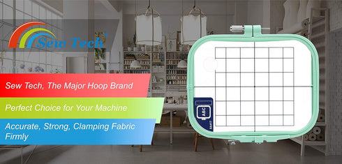 Sew Tech SA417 Embroidery Hoop for Brother PE200 PE190D PE180 PE180D PE170D PE150 PE150V PE100 Baby Lock Accent EM1 EM2 etc. Sewing and Embroidery...