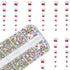 HUETFAT 2400 Pieces Flat Back Gems Round Crystal AB Rhinestones 6 Sizes (1.9-4.5 mm) with Storage Organizer Box Wax Pencil Tweezers for Nail Art C...