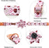 Lionheart glory Dog Collar, pink Dog Flower Collar for Female Dogs Collar with Flower Adjustable Flower Collar Cute Patterns for Small Dogs Pet Gi...