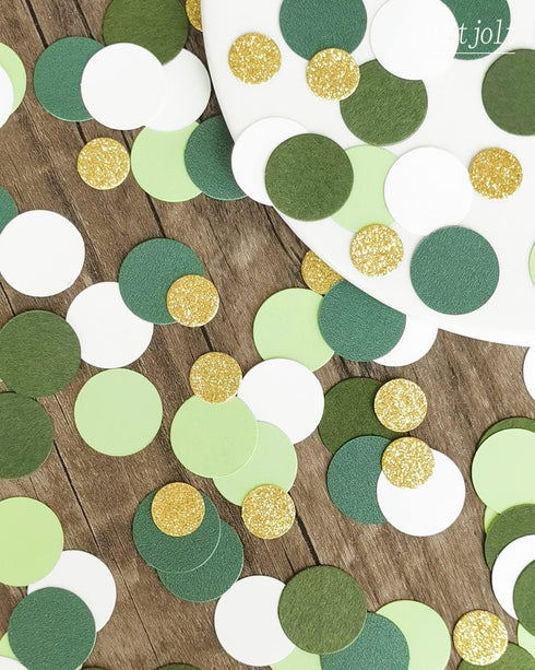 Green Confetti Golden Greenery Glitter Paper Scatter Table Decoration Surprise Craft Supplies Birthday Party Bridal Baby Shower Party Wedding Gift...