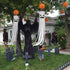 CCINEE 2 Pack Halloween Ghost Windsock Flag with Lights, 70.8 Inch Glow in the dark Halloween Outdoor Hanging Decor for Yard Patio Garden Pathway ...