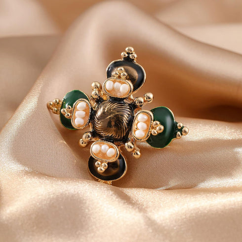 Retro Pearl Cross Brooch Pins for Women Fashion...