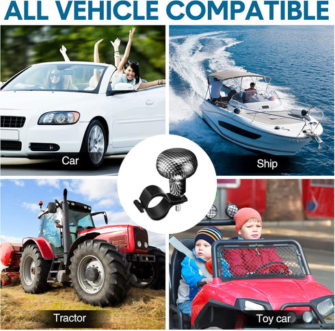 2 Pieces Steering Wheel Spinner Knob Vehicle Steering Wheel Turn Ball Knob Suicide Power Handle Accessories for Cars, Trucks, Tractors, Boats, Gol...