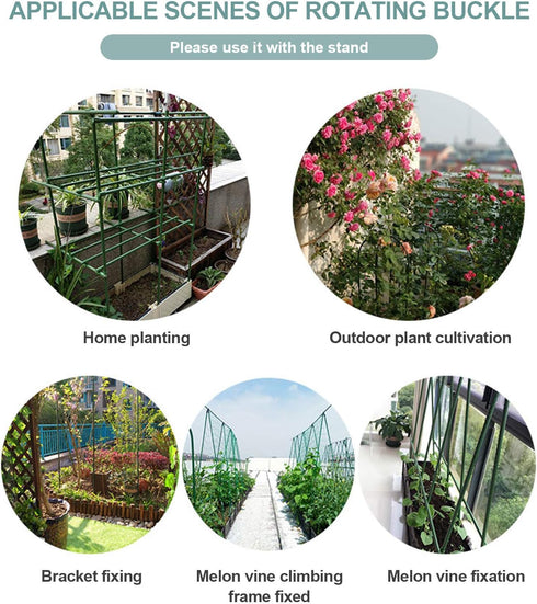 Create idea 50Pcs Plant Trellis Cane Connector, Climbing Rattan Stent Accessories Plant Connector Stake Clip for Garden Orchard Tomato Cage 11mm...