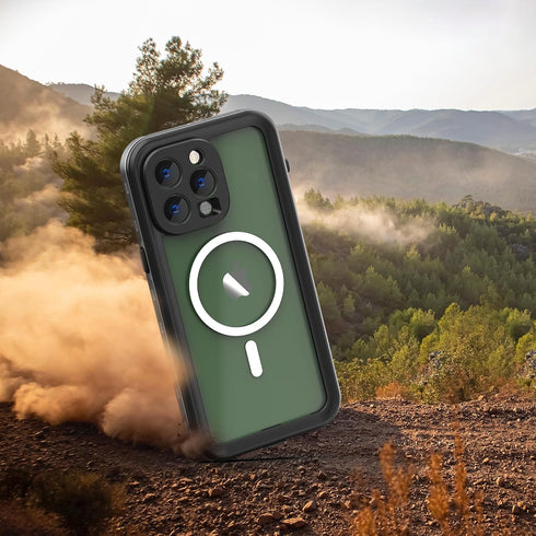 iPhone 14 Pro Max Waterproof Case-Full Body Protection, Built-in Scratch Resistant & Anti-Fingerprint Screen Protector, Wireless Charging, Dust, D...