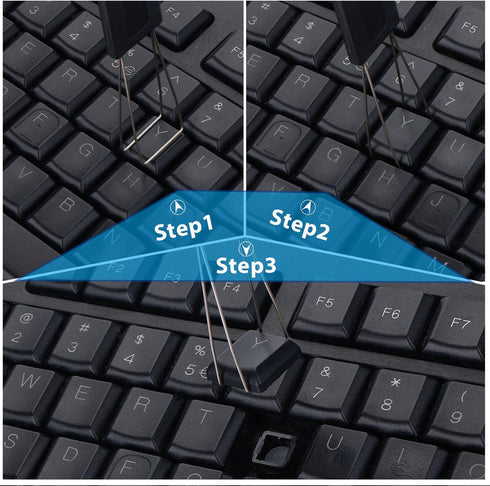2 Pcs Keycap Puller Switch Puller+2 Pcs Keyboard Cleaning Brush, Stainless Steel Keycap Removal Tool for Mechanical Keyboard Clean Computer Cleani...