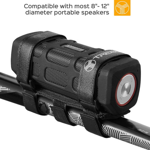 TREBLAB Bluetooth Speaker Mount - Universal Speaker Mount for Bike, Golf Cart Railing - Adjustable Strap Holder Compatible with Most Portable Spea...