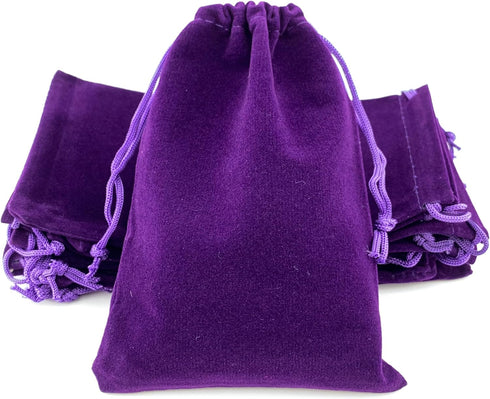 AEAOA Gift Bags, Pack of 25 Pieces 2.8" X 2" Velvet Drawstring Jewelry Pouches, for Candy, Pins, Jewelry, Treats, Birthday Party Favors (Purple)...