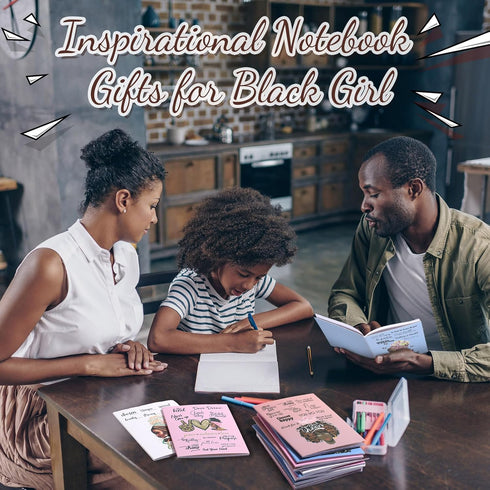 24 Pieces Black Women Journals for Writing Inspirational African American Notebooks Gifts Mini Motivational Journal Lined Notepads for Black Women...