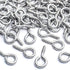 BronaGrand Small Eye Hooks,100pcs 13x7mm Mini Eye Pins Eye Screw Hooks Metal Eyelets Screw Eye Lags for Resin Jewelry Bead Plastic Wood...