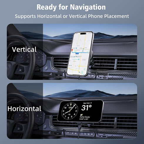 Wireless Car Charger for Magsafe Car Mount Charger Magnetic Wireless Fast Charging for iPhone 15 Pro Max 14 Pro 13 12 Series 15W Air Vent Phone Ho...