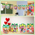 Qyeahkj 32 Sets Mother's Day Picture Frame Craft Kit for Kids DIY Love You Mom Photo Frame Craft Set with Easel Flower Plant Paper Craft Arts with...