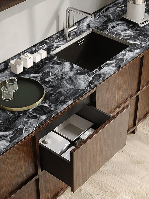 Kitico Marble Wallpaper Peel and Stick Countertops Contact Paper 15.7"x118.1" Marble Contact Paper Self-Adhesive Removable Waterproof Contact Pape...