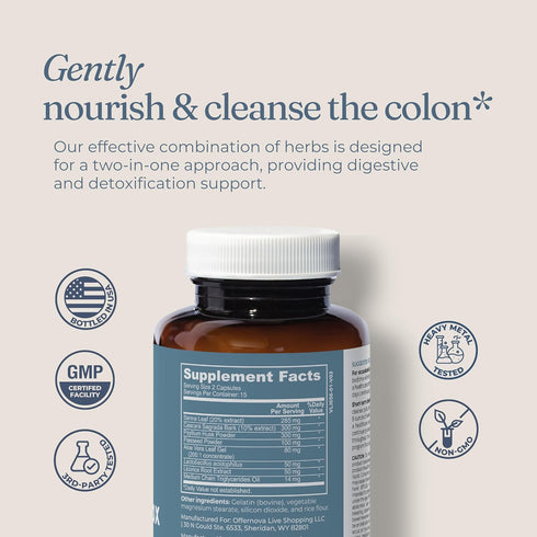 Complete Colon Detox 15 Days 30 Capsules, All Natural Colon Cleanser for Bloating and Constipation Relief for Women & Men, Advanced Gut Cleanse De...