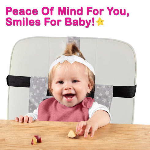 Harness Seat for Baby High Chair - Safety Harness Chair Accessory for Baby Feeding - Must Have for Travel Essentials (Grey)...