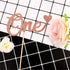 Unimall Letter 'One' Heart Cake Topper for 1st Birthday, Rose Gold Glitter Cake Decorating Supplies, First Anniversary, Baby Shower...