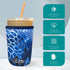 Koverz Iced Coffee Sleeve, Insulated Neoprene Cup Sleeve, Fits a 24 Oz. Coffee Cup, Washable and Reusable, Iced Coffee Accessories, Medium Tropics...