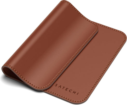 Satechi Eco-Leather Mouse Pad 9.8" x 7.5" - Safe for Lacquered & Varnished Wooden Surfaces (Brown)...