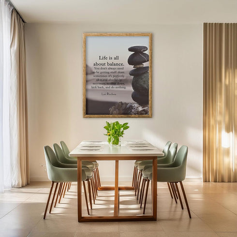 Posterizer 1 pcs-Life is All About Balance-positive daily reminder-Motivational & Inspirational Art-Decor for Home & Office- UNFRAMED Wall Art...