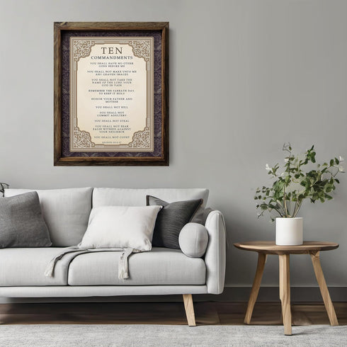 Posterizer 1 pcs-Religious Bible Verse -Ten Commandments-Religious Posters-Gifts for Christians-Decor for Home & Office- UNFRAMED Wall Art...